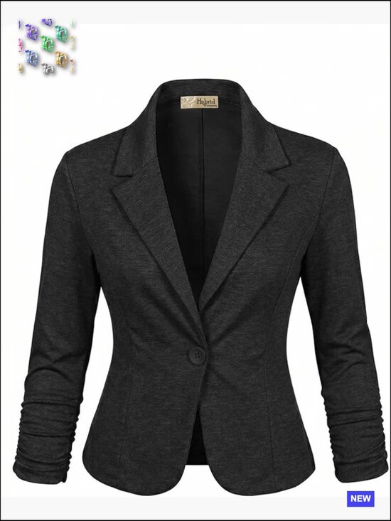 Jackets & Blazers - Lightweight Ponte Blazer Classic Work Office Stretch Cardigan Jacket Chic